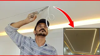 Profile Light Installation Neat And Easy Method | സീലിങ് ഭംഗിയാക്കാൻ പ്രൊഫൈൽ ലൈറ്റ് | Ceiling Lights