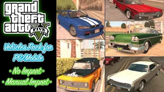 GTA SA Android: GTA V Vehicles Pack (PC/Mobile) [Mod Showcase]