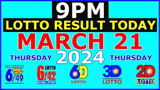 9pm Lotto Result Today March 21 2024 (Thursday)