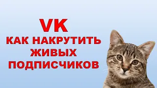 КАК НАКРУТИТЬ ЖИВЫХ ПОДПИСЧИКОВ В ВК - НАКРУТКА ЖИВЫХ ПОДПИСЧИКОВ В ВКОНТАКТЕ