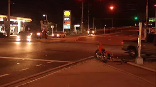 Motorcyclist injured in crash