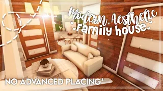 No Advanced Placing 2 Story Aesthetic Modern Family House I 32k! I Bloxburg Speedbuild and Tour