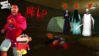 SHINCHAN SAVES FRANKLIN From EVIL NUN In GTA 5 (Horror Mod) *SCARY*