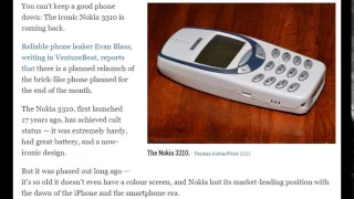 Nokia is reportedly planning a relaunch of the iconic 3310