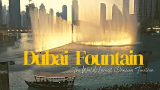 Dubai Fountain | Dancing Fountain Show with Natural Sound No Music  | Top Dubai Attraction