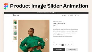 eCommerce Product Image Slider Animation in Figma using smart animate and interactive component