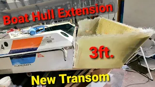 Extending Speedboat Hull by 3ft. New Transom.