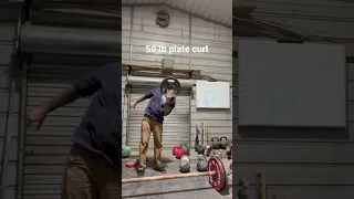 50 lb plate curl Adam T Glass grip training