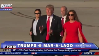 WATCH: Donald Trump & Melania Trump REUNITE in Florida for Mar-A-Lago Weekend as Crowds Cheer (FNN)