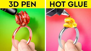 3D PEN VS HOT GLUE CRAFTS || Fantastic DIY Ideas and Hacks By 123 GO! Squad