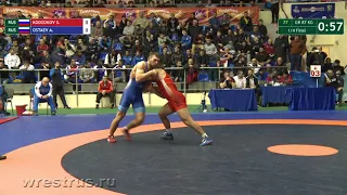 Поддубный-2018. 87 кг. Сосруко Кодзоков - Алан Остаев. 1/4 финала.