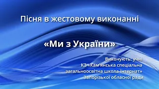 Пісня в жестовому виконанні «Ми з України»