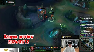 Canyon proview 2024/01/12 leesin brand graves vi Korea challenger | Canyon第一视角