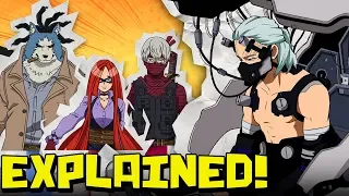 NINE'S QUIRKS & STORY! Chimera, Slice & Mummy's Origins Explained! - My Hero Academia Heroes Rising