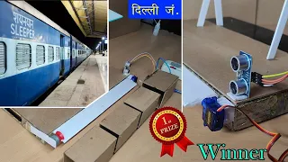 Railway station platform Train Accident Prevention science Project