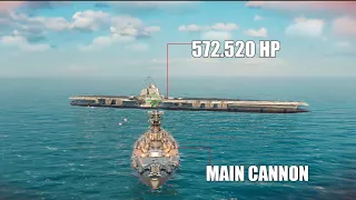 Experiment - IJN Yamato main cannon vs USS Nemesis in short range😱 modern warships
