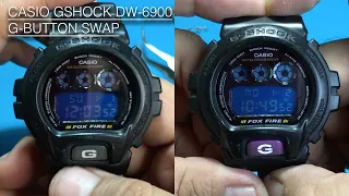 HOW TO REPLACE / SWAP CASIO GSHOCK DW-6900 G-BUTTON ( LIGHT BUTTON ) | CARA MENUKAR G-BUTTON DW-6900