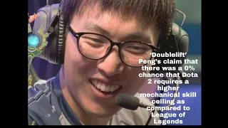 DOTA 2 vs DOUBLELIFT LEAGUE OF LEGENDS!!! DOUBLELIFT CLAIM THAT LOL IS MORE DIFFICULT THAN DOTA 2!!