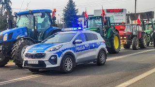 PROTEST ROLNIKÓW - Przejazdy alarmowe oraz zabezpieczenie protestu przez służby ratownicze !