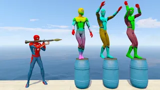 GTA 5 Epic Ragdolls | Rainbow Spiderman and Super Heroes Jumps/fails Episode 16 (Euphoria Physics)