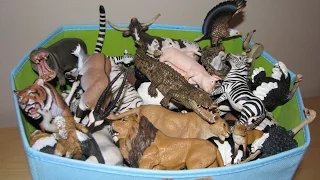 My Animal Toy Collection in the Box Schleich Safari Wildlife ZOO Farm Animals Toys