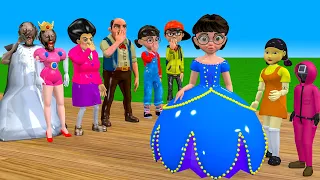 Scary Teacher 3D vs Squid Game Dresses Nice and Error Dressing Room 5 Times Challenge