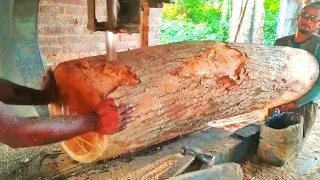 Wood Cutting Skills //Saw Very Beautiful Boards Form Cheesy Wood Sawmill Work