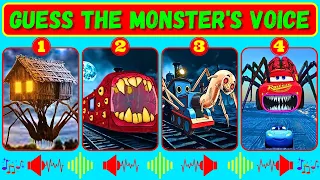 Guess Monster Voice Spider House Head, Train Eater, Spider Thomas, McQueen Eater Coffin Dance