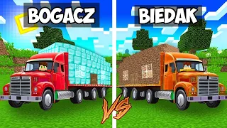 BOGATA CIĘŻARÓWKA Sebka vs ZŁA CIĘŻARÓWKA SmileSlow w Minecraft! BITWA KOSTRUKCYJNA!