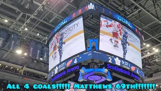 ALL 4 LEAFS GOALS LIVE!!!!!!!! Vs Red Wings April 13th 2024 INCLUDING MATTHEWS 69TH MUST SEE!!!!!!!!