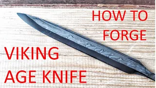 Forging Viking age knife blade from old iron nails