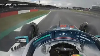 Lewis Hamilton Onboard in Wet British GP 2022