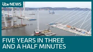 Timelapse shows construction of $4 billion Hudson River Bridge | ITV News