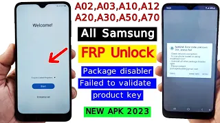 All Samsung A02,A03,A12,A20,A10,A30 Frp Bypass | Google Account Bypass | Package Disabler Not Work