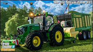 Mowing & Collecting Grass. Liming & Fertilizing. Sowing Oat🔹#TheOldStreamFarm Ep.47🔹#FS22🔹#4K