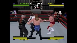 WWF Attitude (N64) Round 5 Match 1: Mankind vs Triple H vs Bossman vs Dr Death