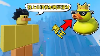 我变成了一只鸭子，我要登上最高的山峰参加鸭王派对！ROBLOX 【200米的障碍赛,但你是一只鸟】【(200m) obby but you're a bird】