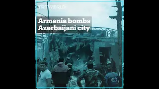 Civilians run for their lives in Azerbaijani city of Ganja after Armenian bombing