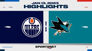NHL Highlights | Oilers vs. Sharks - January 13, 2023