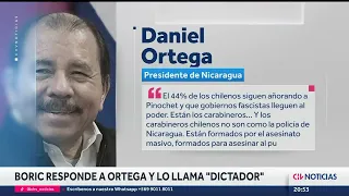 Presidente Boric respondió y llamó “dictador” a Daniel Ortega tras dichos contra Carabineros