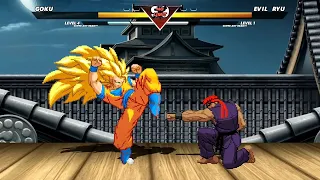 GOKU vs EVIL RYU - Highest Level Insane Fight!