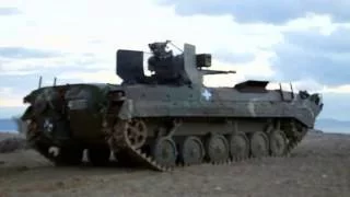 ZU23-2 mounted on BMP1 unusual firing full auto.