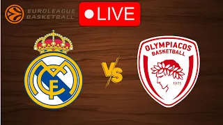 🔴 Live: Real Madrid vs Olympiakos | EuroLeague 2023-2024 | Live Play by Play Scoreboard