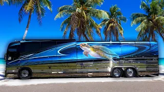 Tour of the Most Customized 20 Year Old Prevost Liberty Coach On The Road