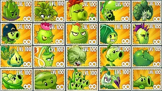 PvZ 2 Tournament All GREEN Plants - Who Will Win?