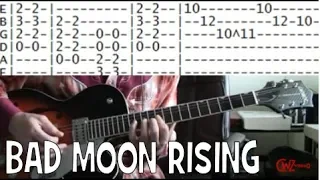 Bad Moon Rising Guitar Lesson and Tabs Tutorial with Chords by Creedence Clearwater Revival aka CCR