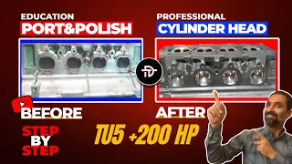 Step by step tutorial on tu5 cylinder head porting  and polishing for +200hp (Part1)