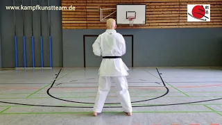 Kiai-Jitsu...Kiai Kata Jin Ji Gi...von hinten Aufnahmebeginn