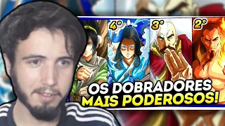 Vanne reage a OS 5 DOBRADORES MAIS PODEROSOS DE CADA ELEMENTO DO MUNDO AVATAR (Bruno Bandeira) React