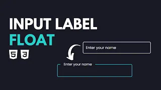 Como crear fácilmente un Input con Label Flotante solamente con HTML y CSS.